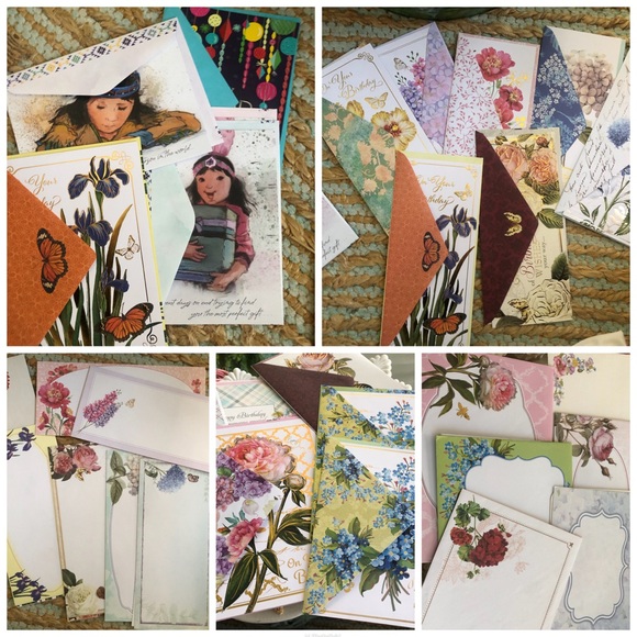 New! Birthday + Sympathy Cards Pretty Graphic Envelopes Lot - Picture 9 of 11